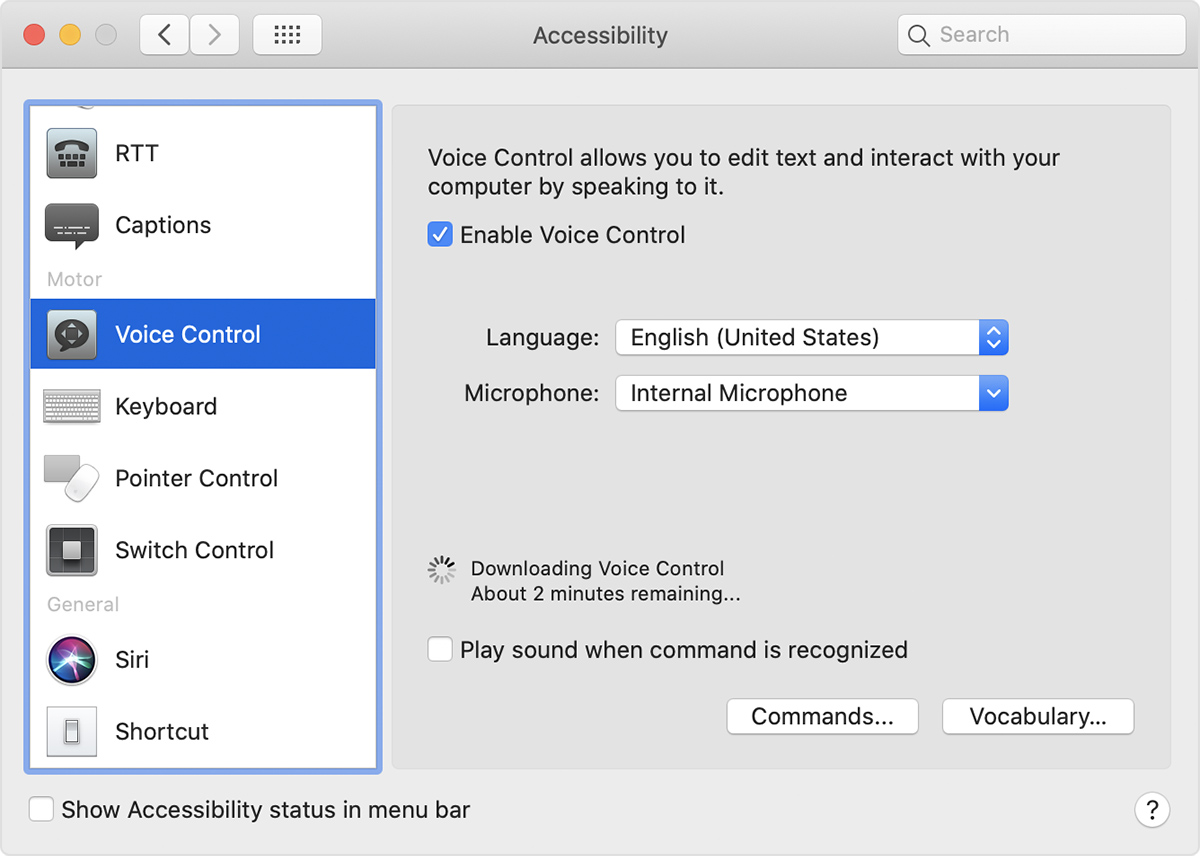 voice recognition software for mac os x